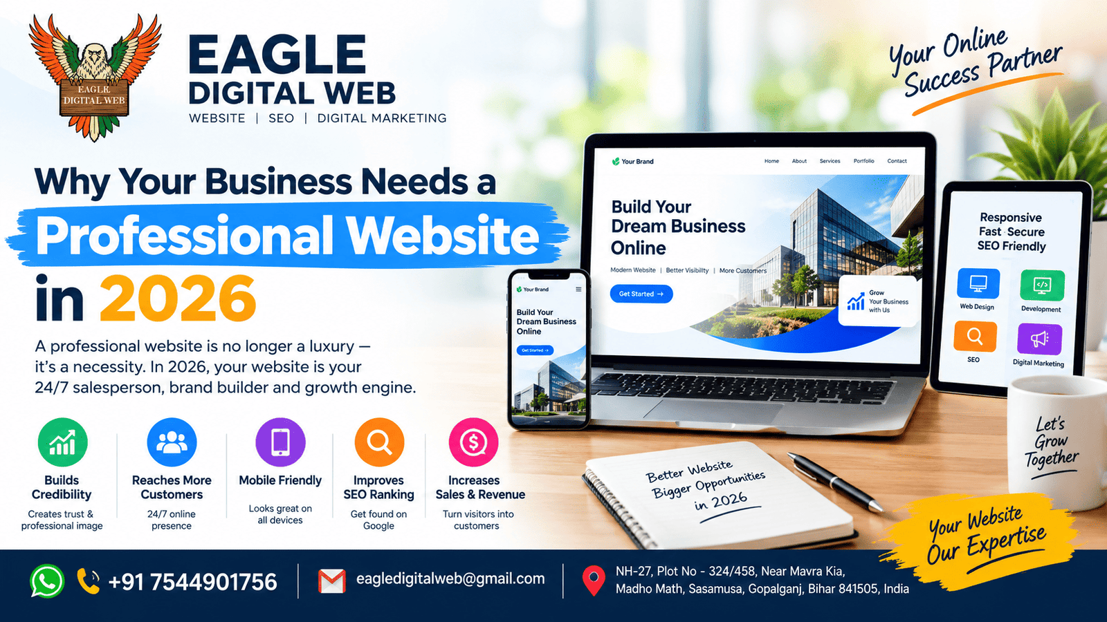 Why Your Business Needs a Professional Website in 2026 | Eagle Digital Web Gopalganj